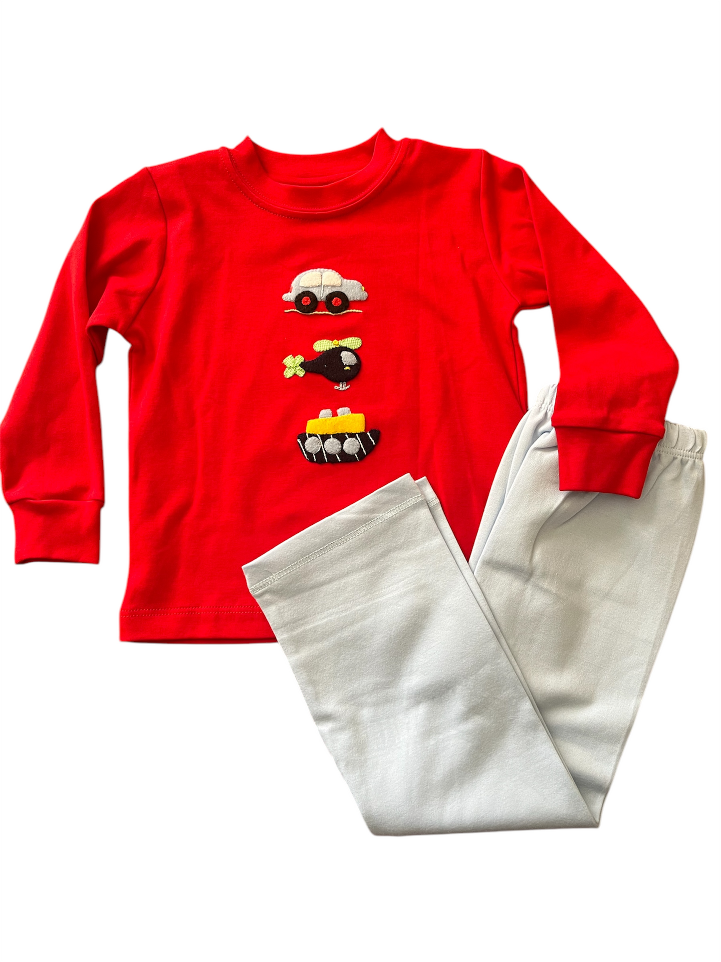 Beep, Whirl, and Toot Long Sleeve Pant Set