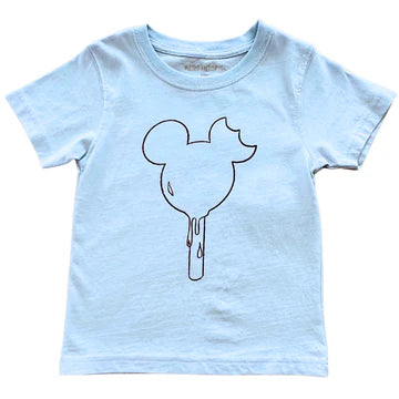 Short Sleeve Light Blue Ice Cream T-Shirt